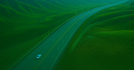 road with Digital Contours road with Digital Contours